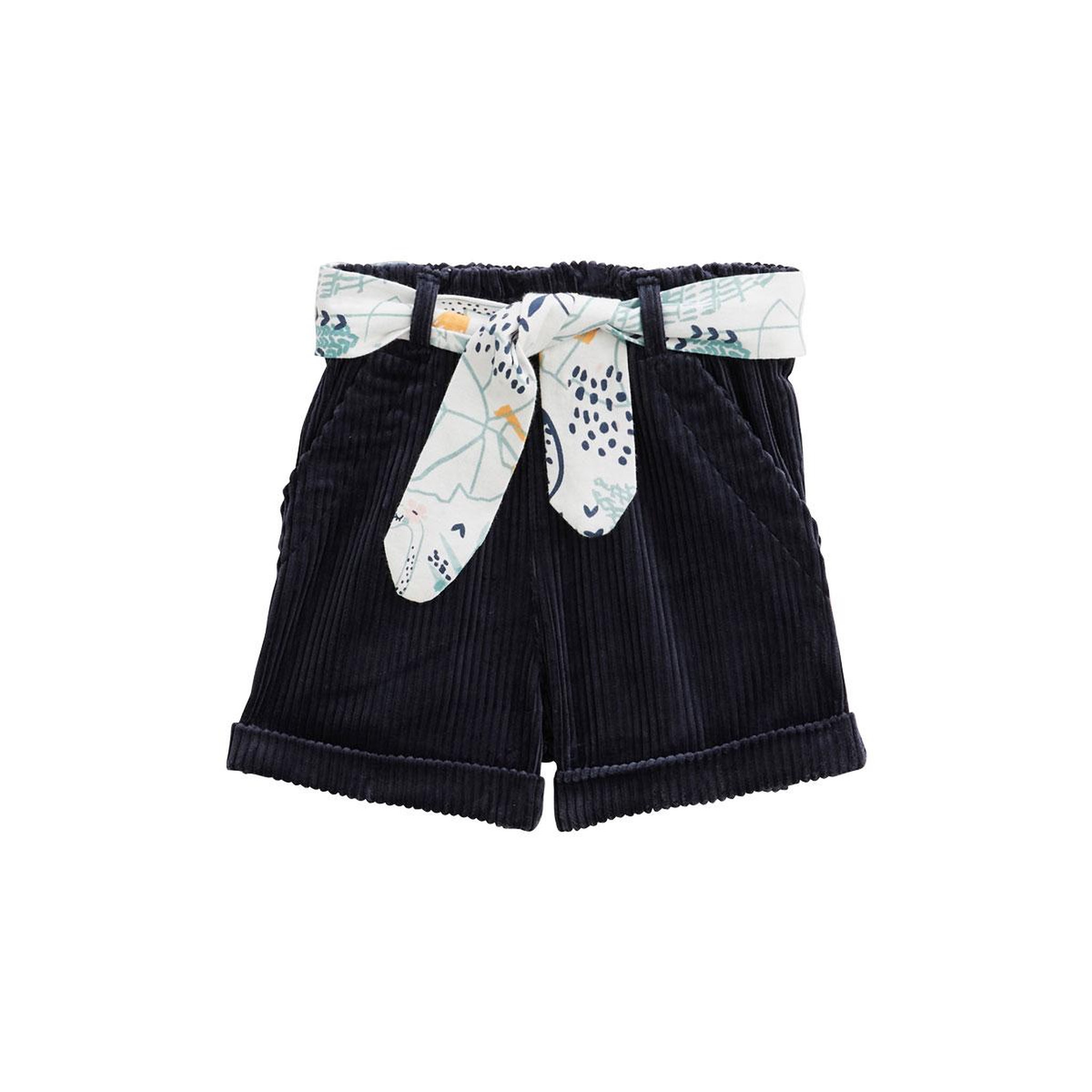 Petit Béguin Short bébé en velours côtelé Holamuchacha. Coloris disponibles : Bleu