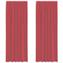 Voir la diapositive 2 : VIDAXL Rideaux en voile avec boucles 2 pcs rouge bordeaux 140x260 cm
