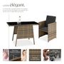 Voir la diapositive 3 : tectake Salon de jardin pour 2 personnes marron naturel