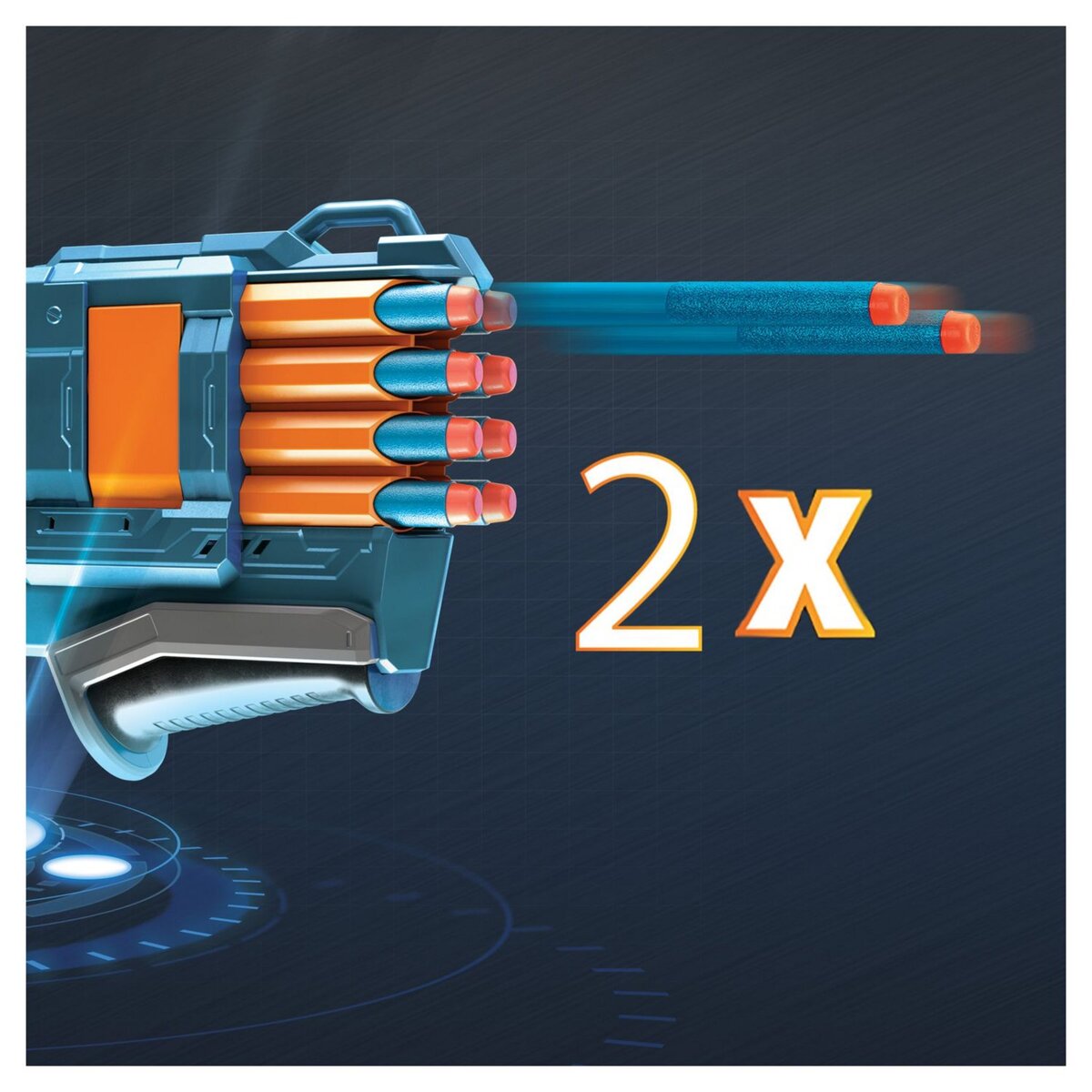 NERF Blaster Nerf Elite 2.0 Warden DB.8 + 16 fléchettes Nerf officielles