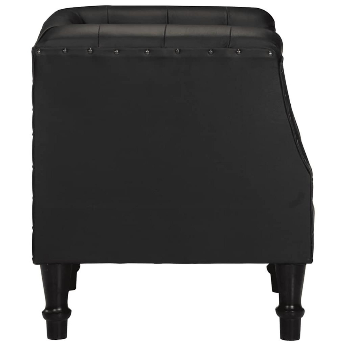 VIDAXL Fauteuil Noir Cuir veritable