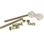 CENTRALE BRICO Lot de 2 fixations pour lavabo à paroi creuse + chevilles, L.2 X H.3.6 cm