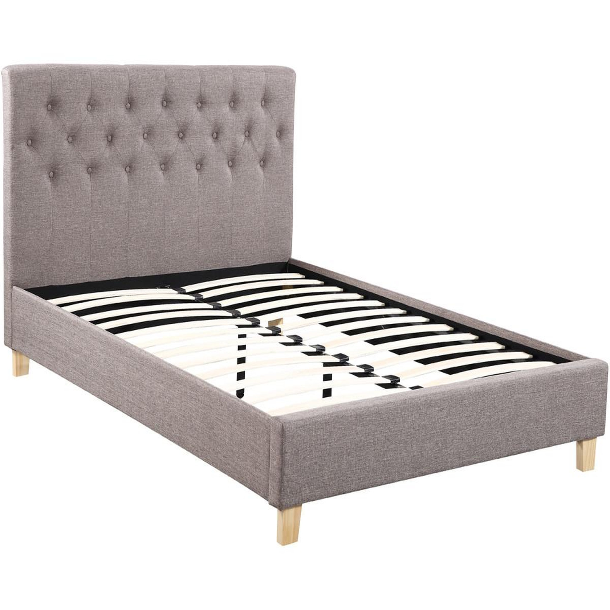 Habitat et Jardin Lit double  Emmy  - 140 x 190 cm - Taupe