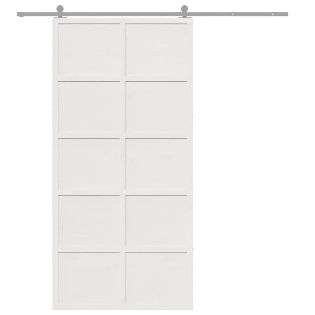 VIDAXL Porte de grange blanc 100x208 cm bois massif de pin