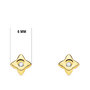 Voir la diapositive 2 : L'ATELIER D'AZUR Boucles d'Oreilles Etoiles Solitaires Diamants de Synthèse 0.10 Carats - Or 18 Carats 750 Jaune