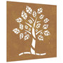 Voir la diapositive 2 : VIDAXL Decoration murale jardin 55x55 cm acier corten design d'arbre