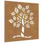 Voir la diapositive 2 : VIDAXL Decoration murale jardin 55x55 cm acier corten design d'arbre