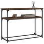 Voir la diapositive 3 : VIDAXL Table console chene marron 100x35,5x75 cm bois d'ingenierie