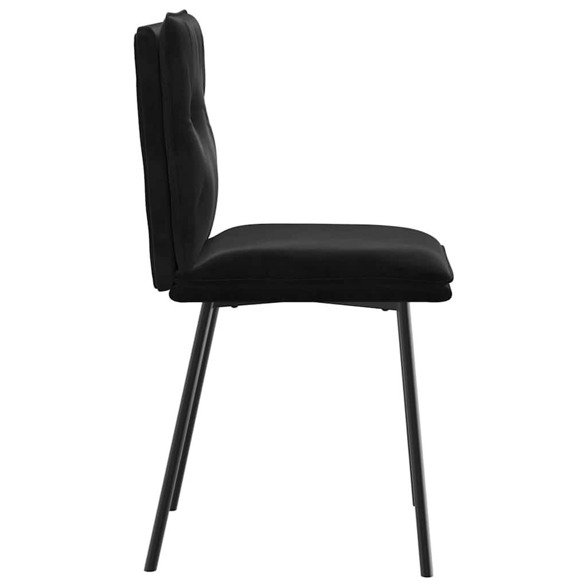 Voir la diapositive 5 : VIDAXL Chaises a manger lot de 4 Noir Velours