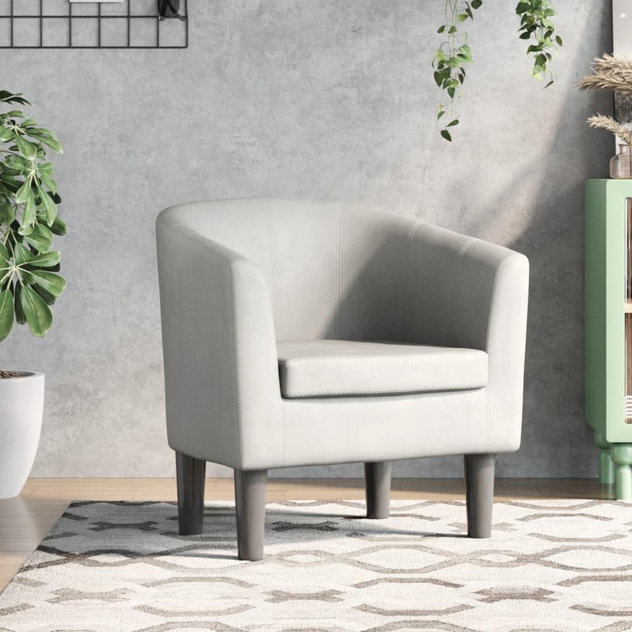 VIDAXL Fauteuil blanc similicuir