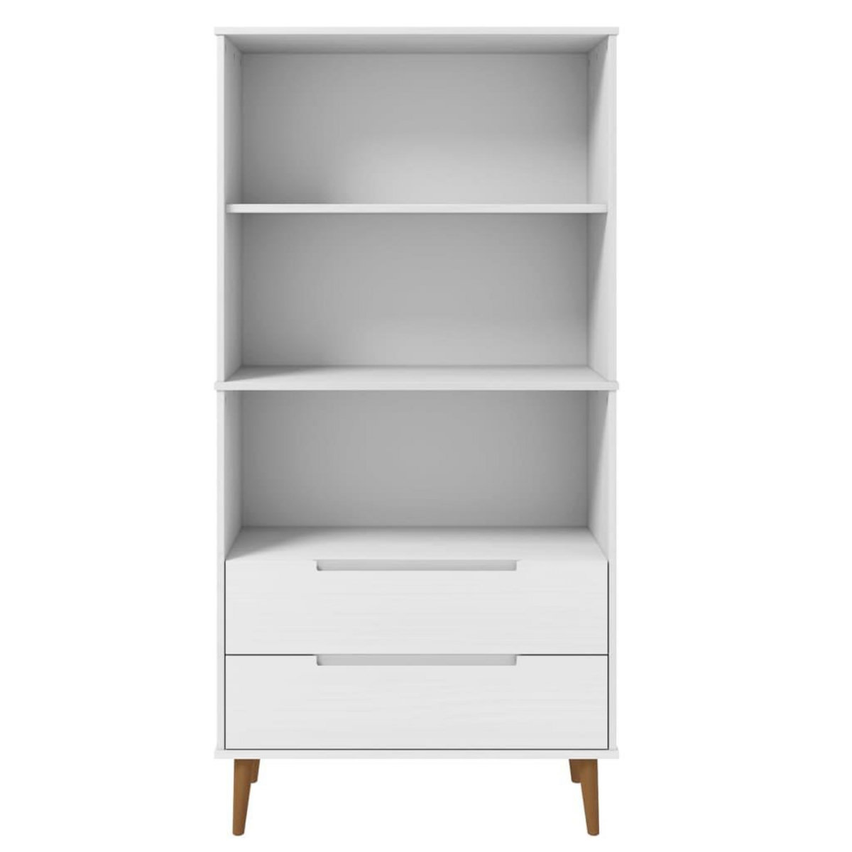 VIDAXL Bibliotheque MOLDE Blanc 85x35x170,5 cm Bois massif de pin
