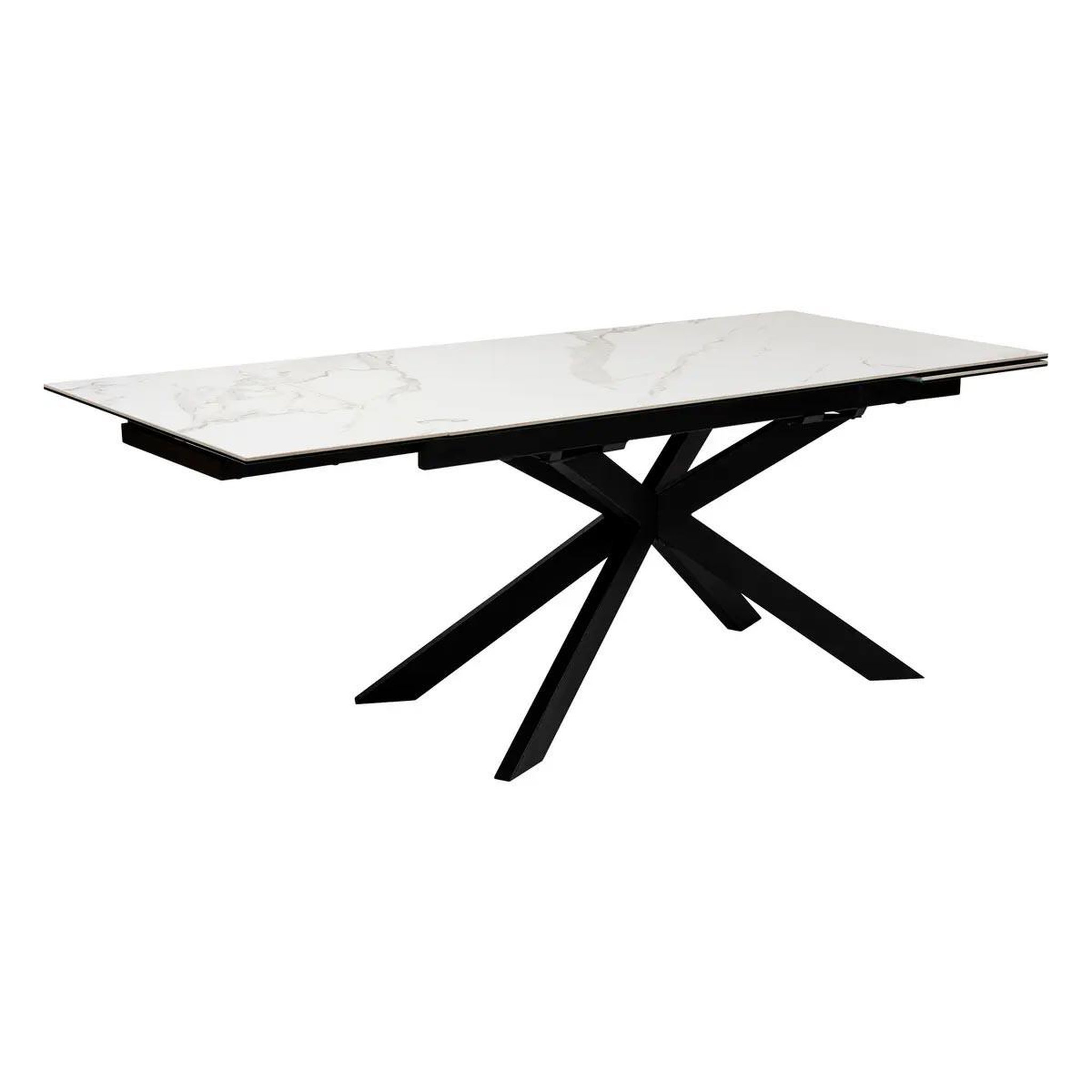 Voir la diapositive 4 : ATMOSPHERA Table à manger extensible effet marbre  boot  160-240cm blanc
