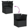 Voir la diapositive 4 : VIDAXL Salon de jardin 7 pcs avec coussins noir resine tressee