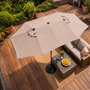 Voir la diapositive 6 : CONCEPT USINE Parasol rectangulaire double 2,7x4,6m taupe VENICE