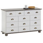 Voir la diapositive 1 : IDIMEX Commode apothicaire COLMAR en pin massif, 11 tiroirs