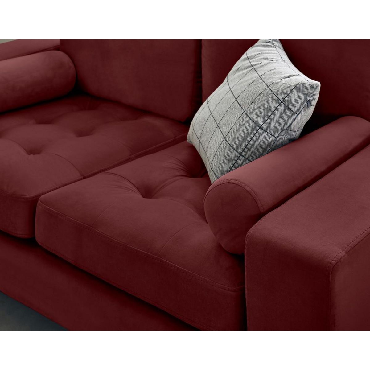 LISA DESIGN Isaure - canapé droit 2 places en velours