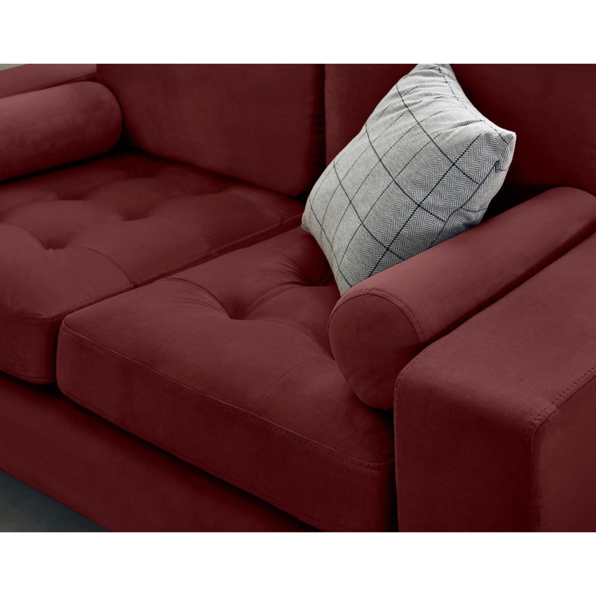 LISA DESIGN Isaure - canapé droit 2 places en velours