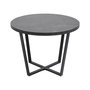 Voir la diapositive 1 : LISA DESIGN Aurora - table basse ronde - effet marbre noir - 77 cm