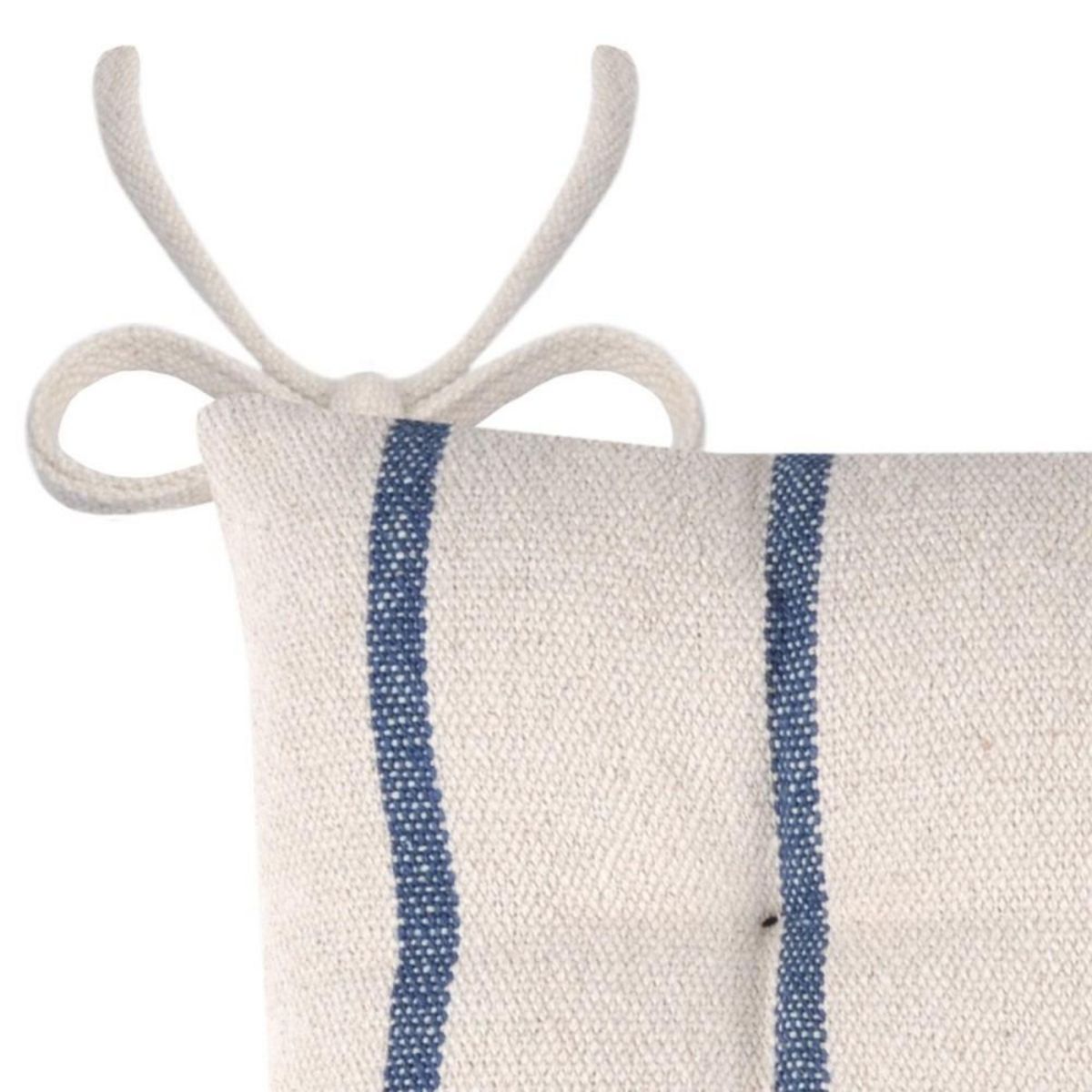 Lovely Casa Lot de 4 galettes de chaise 5 points 40x40 St Trop marine coton