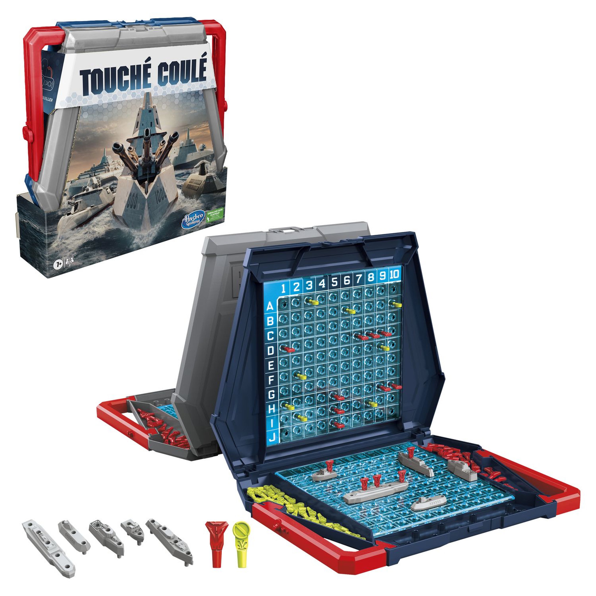Voir la diapositive 2 : HASBRO Jeu Touché Coulé