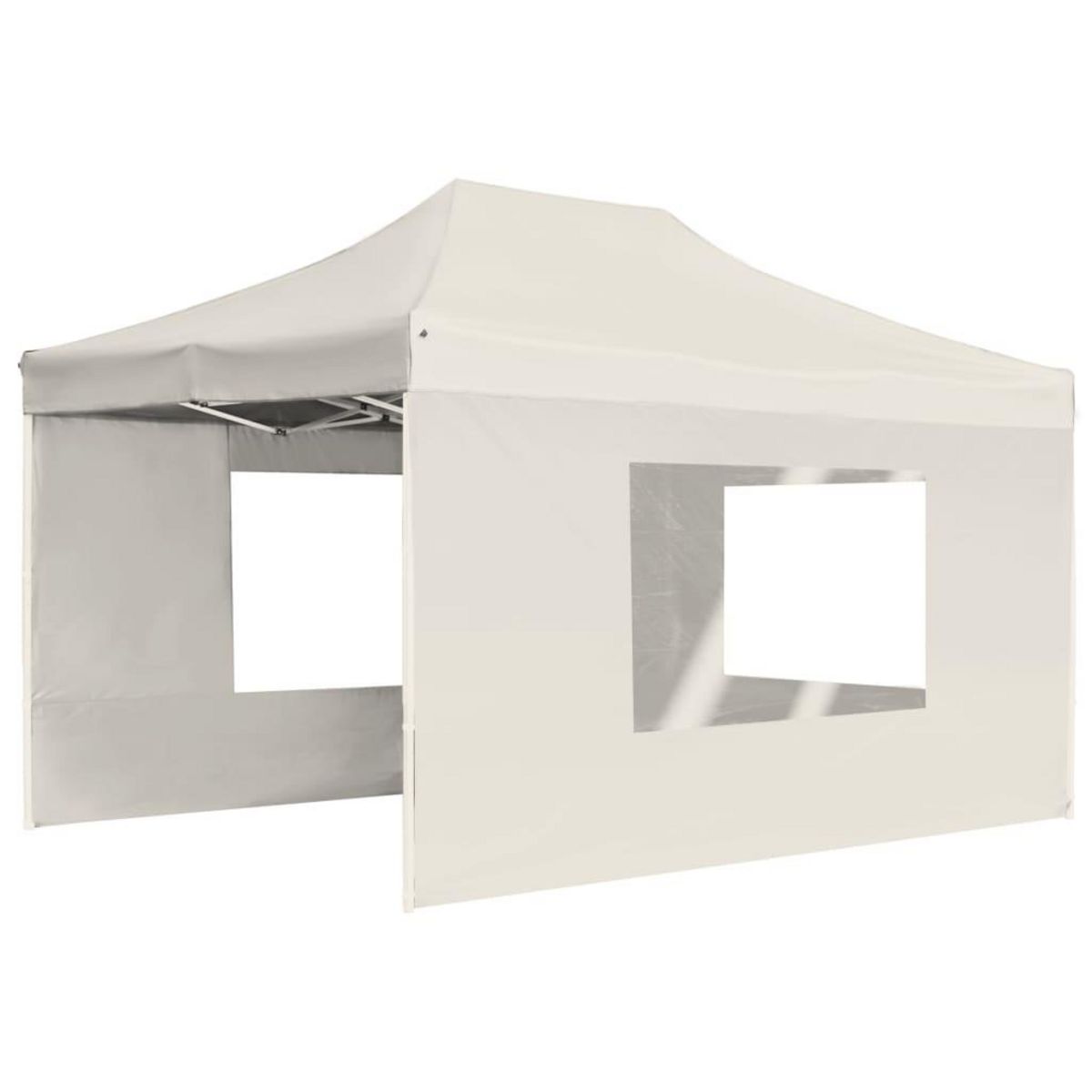 VIDAXL Tente de reception pliable avec parois Aluminium 4,5x3 m Creme
