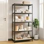 Voir la diapositive 1 : VIDAXL Etagere de rangement 5 niveaux Anthracite Acier bois ingenierie