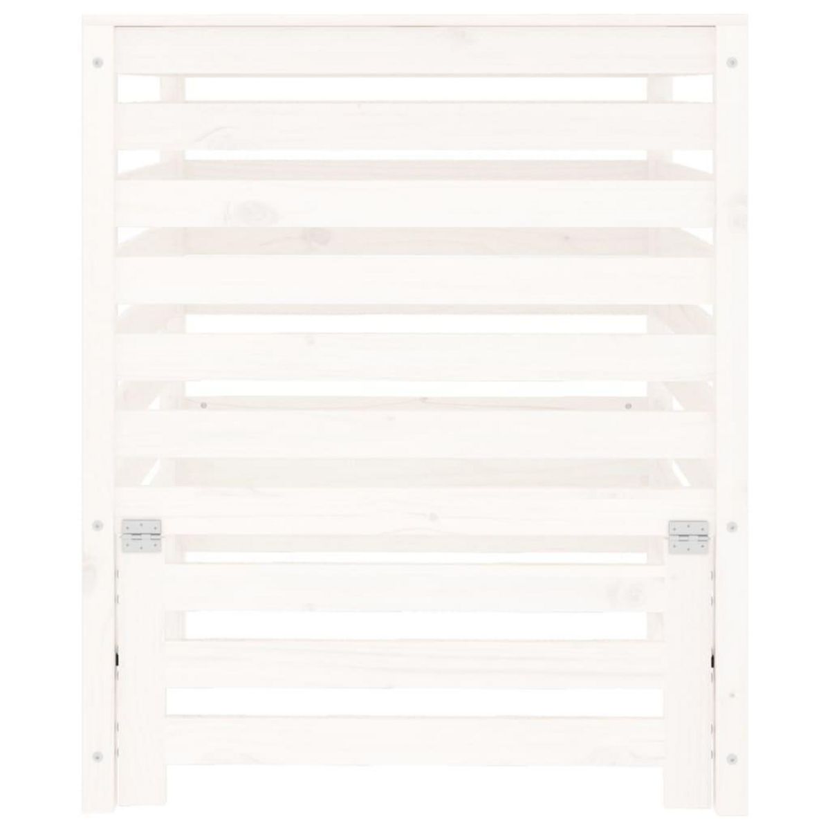 VIDAXL Composteur Blanc 82,5x82,5x99,5 cm Bois massif de pin
