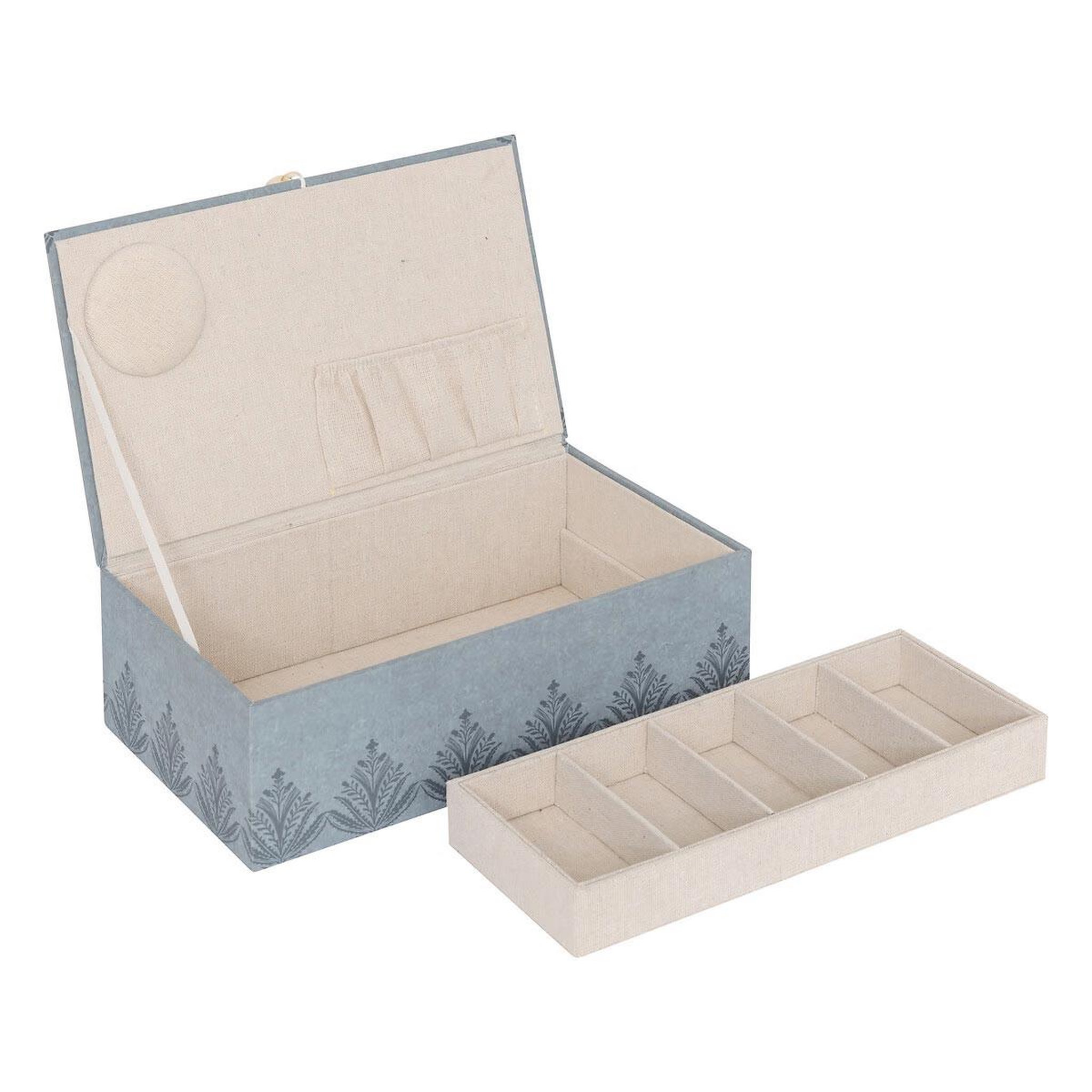 Voir la diapositive 3 : ATMOSPHERA Boîte à couture  wild romance  30cm bleu clair