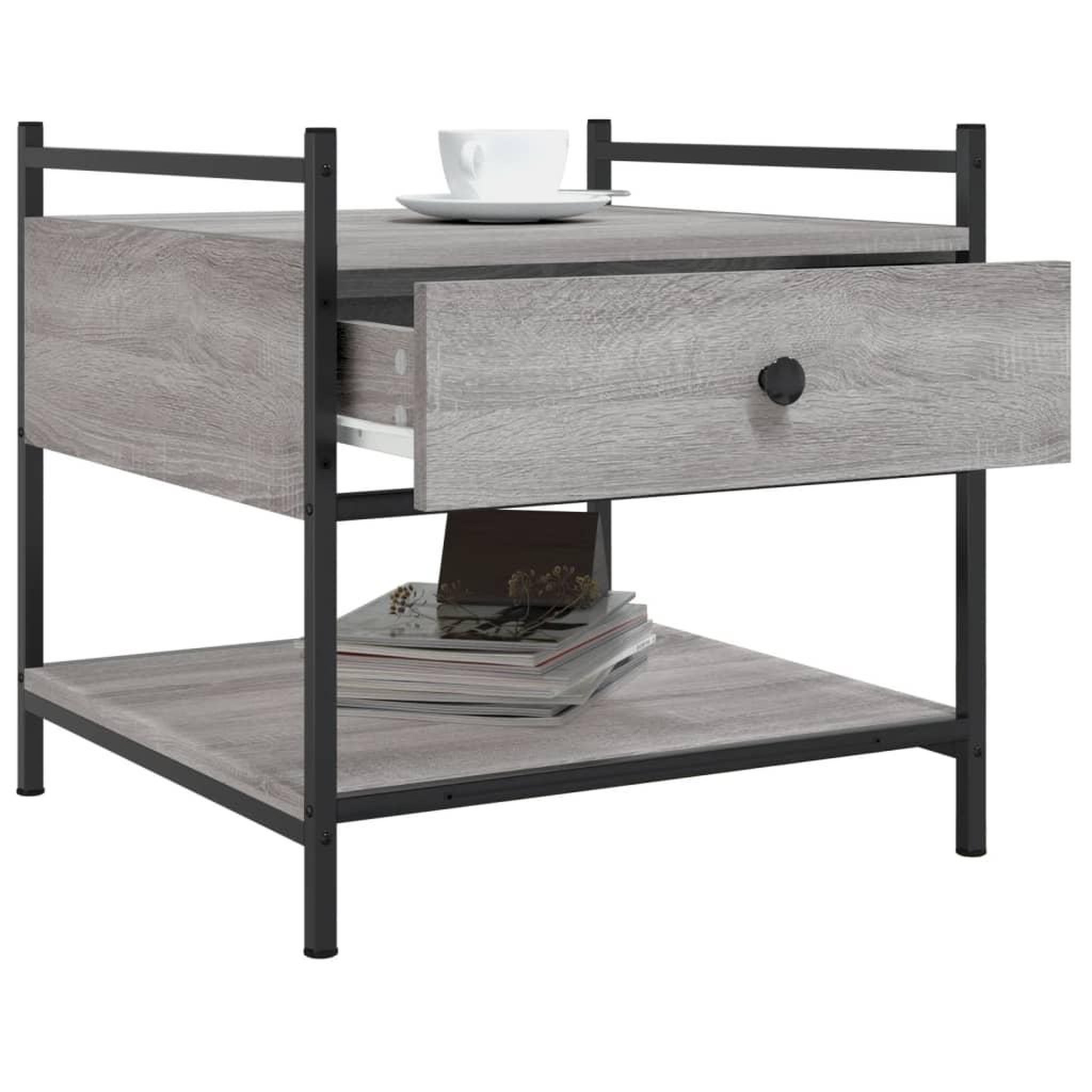 Voir la diapositive 4 : VIDAXL Table basse sonoma gris 50x50x50 cm bois d'ingenierie