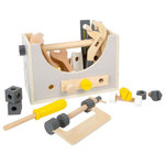 SMALL FOOT Small Foot - Wooden Toolbox 2in1, 28pcs. 11809