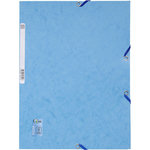 EXACOMPTA Chemise cartonnée à élastiques 24x32cm 3 rabats coloris aléatoire