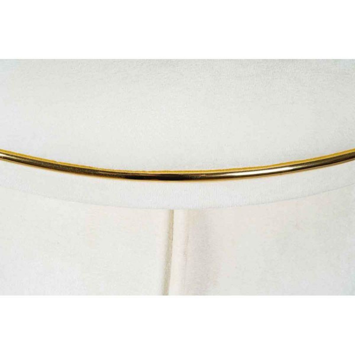 Paris Prix Tabouret Rond Design  Corin  55cm Ivoire & Or