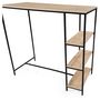 Voir la diapositive 4 : Table haute mange debout avec étagères style industriel 110 cm HOUSTON