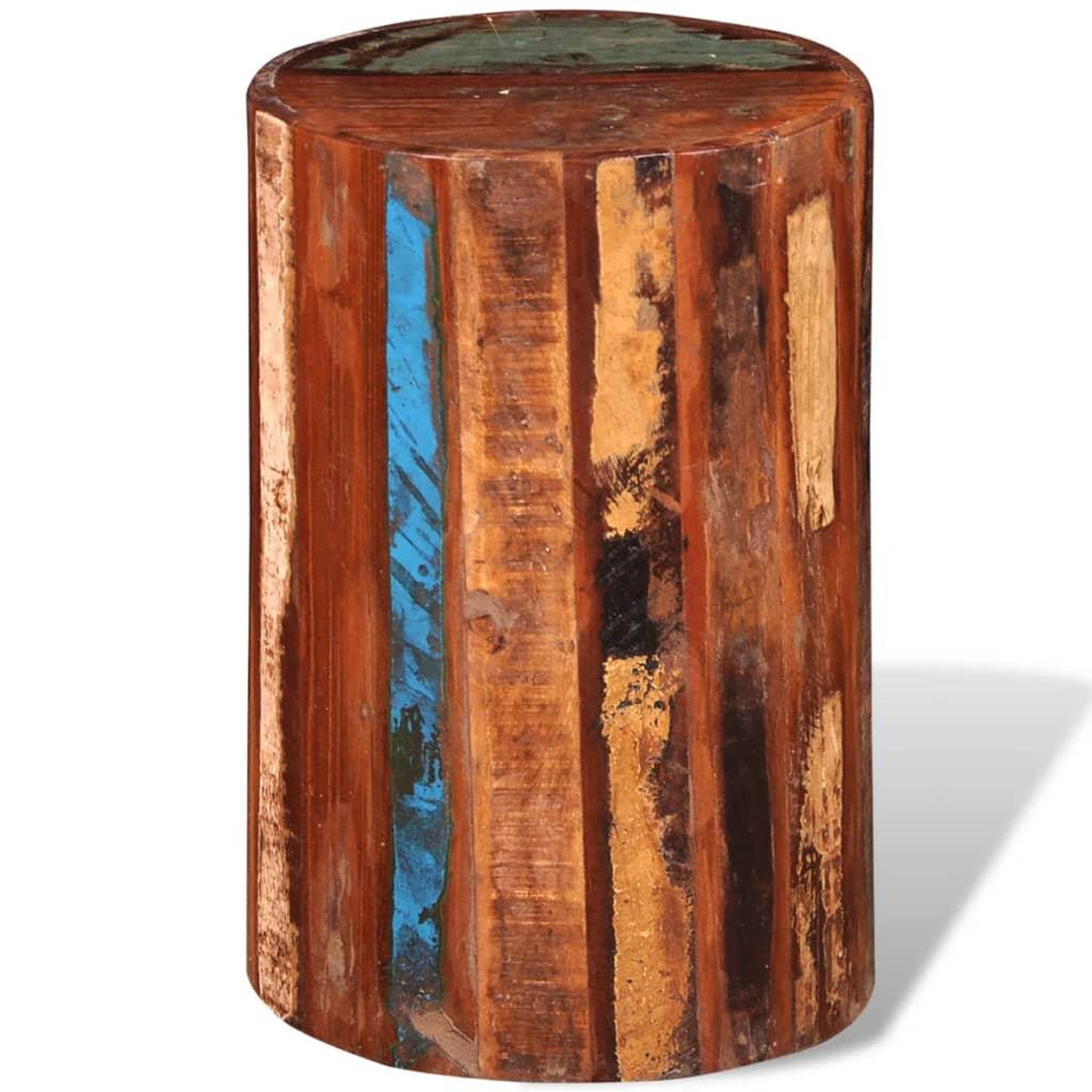Voir la diapositive 1 : VIDAXL Tabouret Bois de recuperation massif