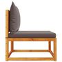 Voir la diapositive 5 : VIDAXL Canape de jardin sans accoudoirs coussins bois massif d'acacia