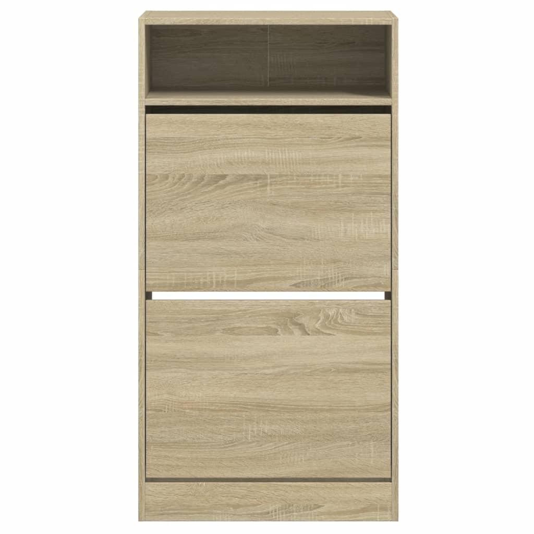 Voir la diapositive 5 : VIDAXL Armoire a chaussures chene sonoma 60x34x116cm Bois d'ingenierie