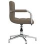 Voir la diapositive 4 : VIDAXL Chaise pivotante de bureau Taupe Tissu