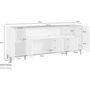 Voir la diapositive 4 : Buffet moderne 5 portes 1 abbatant L200cm BARI