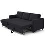Voir la diapositive 2 : LISA DESIGN Jake - canapé d'angle gauche 4 places convertible avec coffre en fausse fourrure