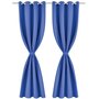 VIDAXL Rideau avec œillets metalliques 2 pcs 135 x 245 cm Bleu