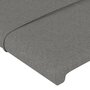 Voir la diapositive 4 : VIDAXL Tete de lit avec oreilles Gris fonce 103x16x118/128 cm Tissu