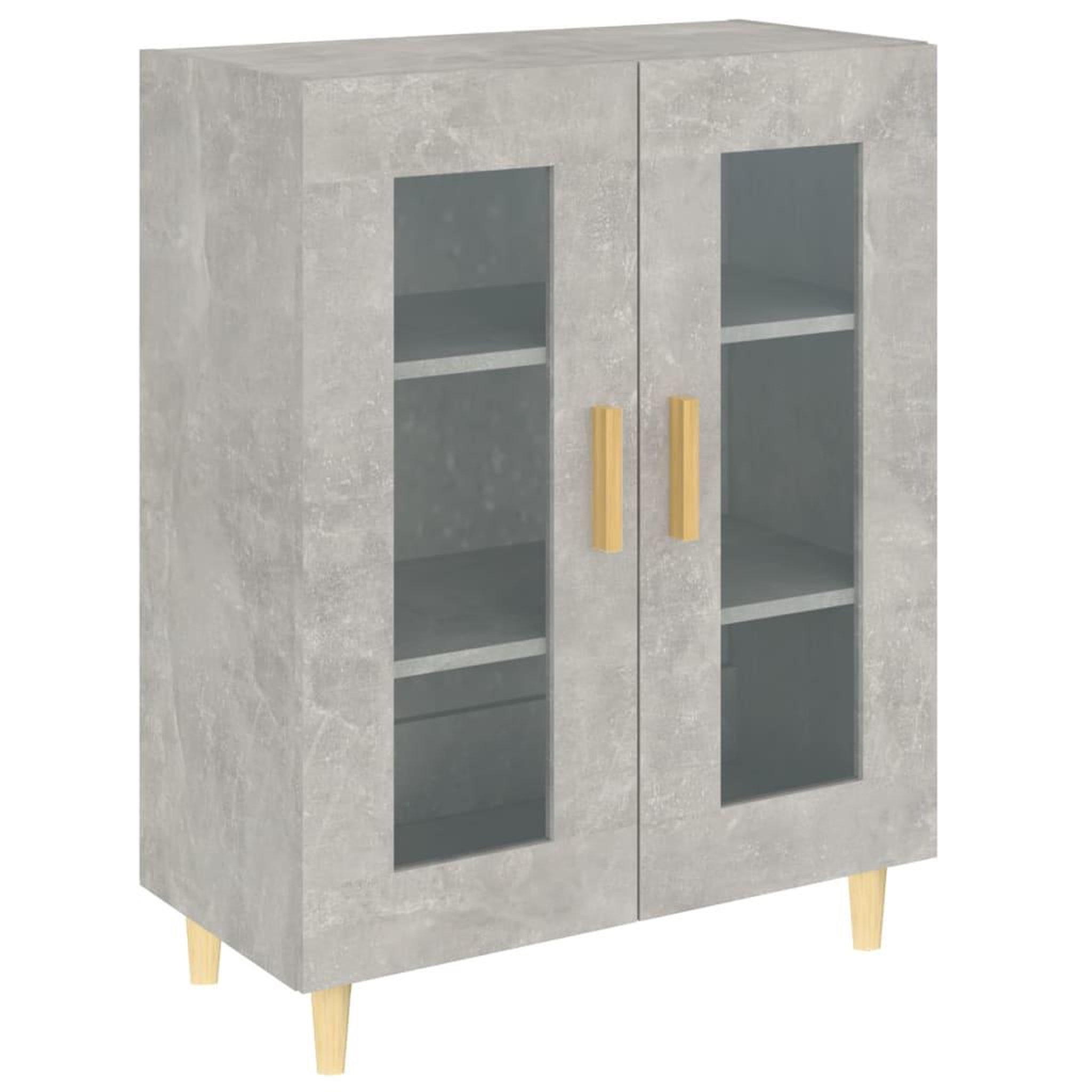 Voir la diapositive 2 : VIDAXL Buffet gris beton 69,5x34x90 cm bois d'ingenierie