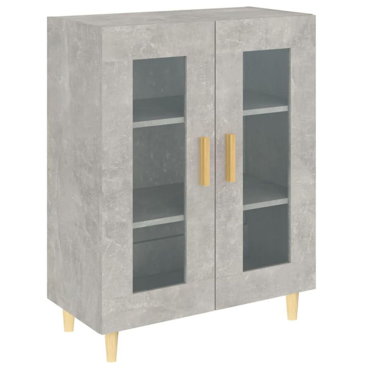 VIDAXL Buffet gris beton 69,5x34x90 cm bois d'ingenierie