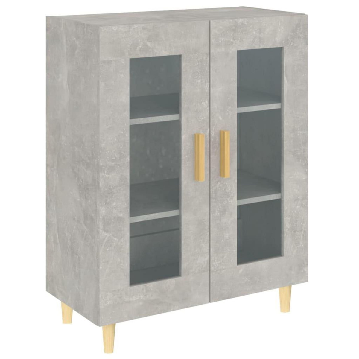 VIDAXL Buffet gris beton 69,5x34x90 cm bois d'ingenierie