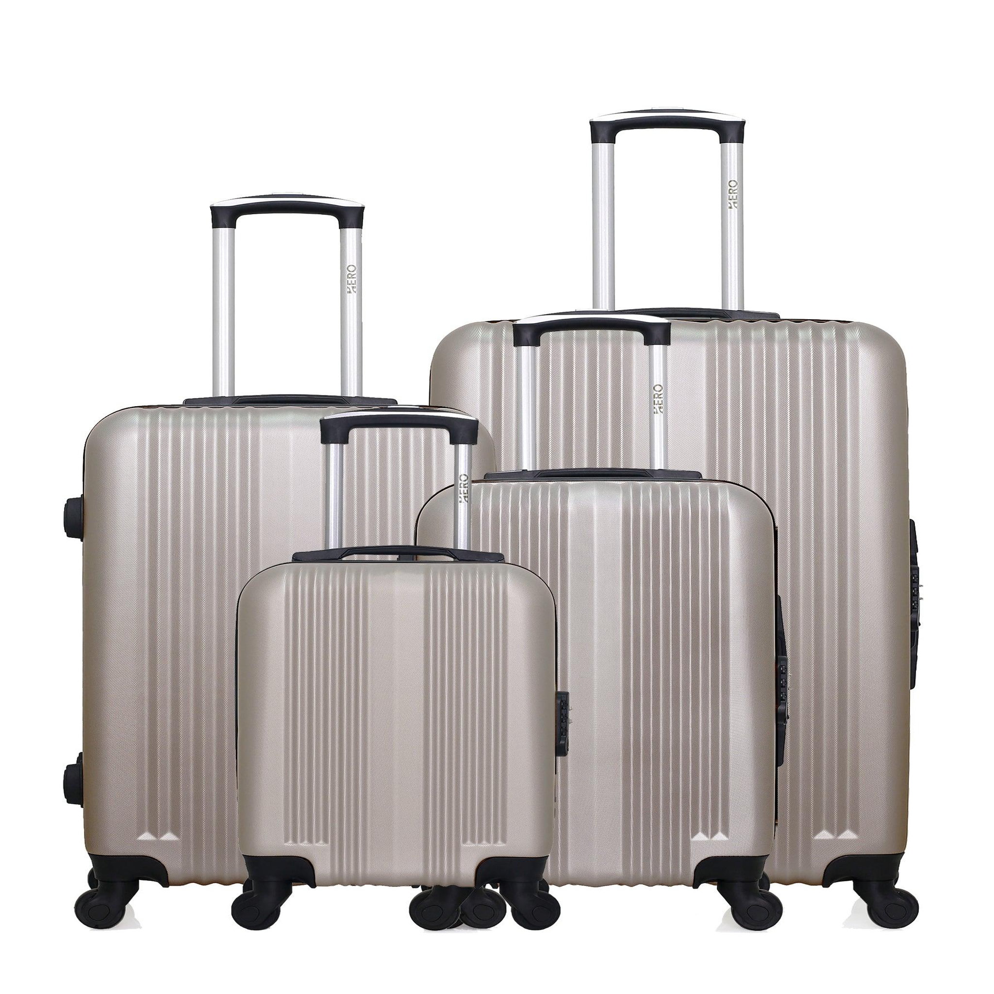 HERO Hero - lot de 4 - valise grand format, valise weekend, valise cabine, valise cabine xxs lipari