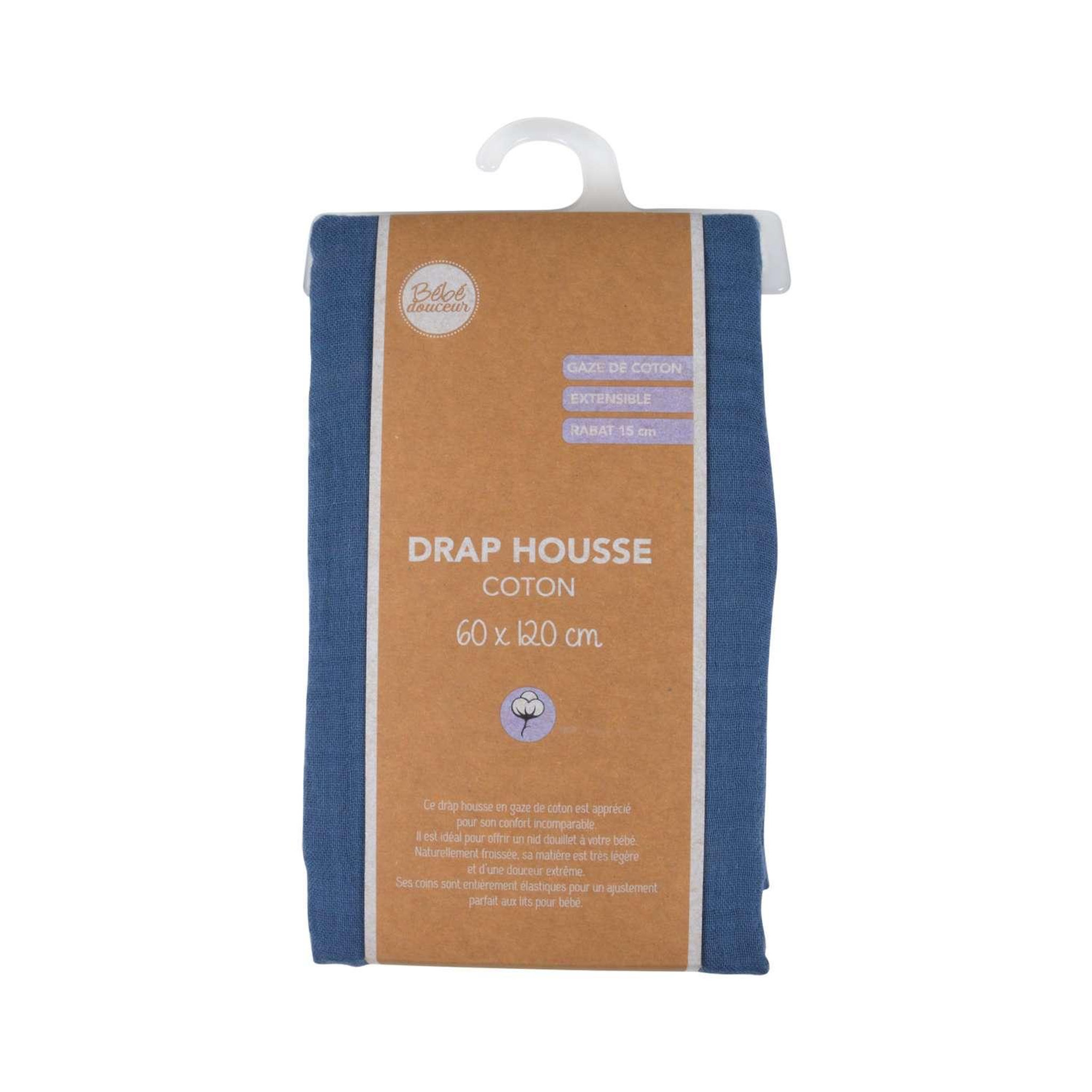 Voir la diapositive 3 : BEBE DOUCEUR Drap housse en gaze de coton - 100% Coton