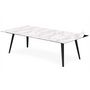 Voir la diapositive 4 : Paris Prix Table Basse 2 Covers  Texture  120cm Noir