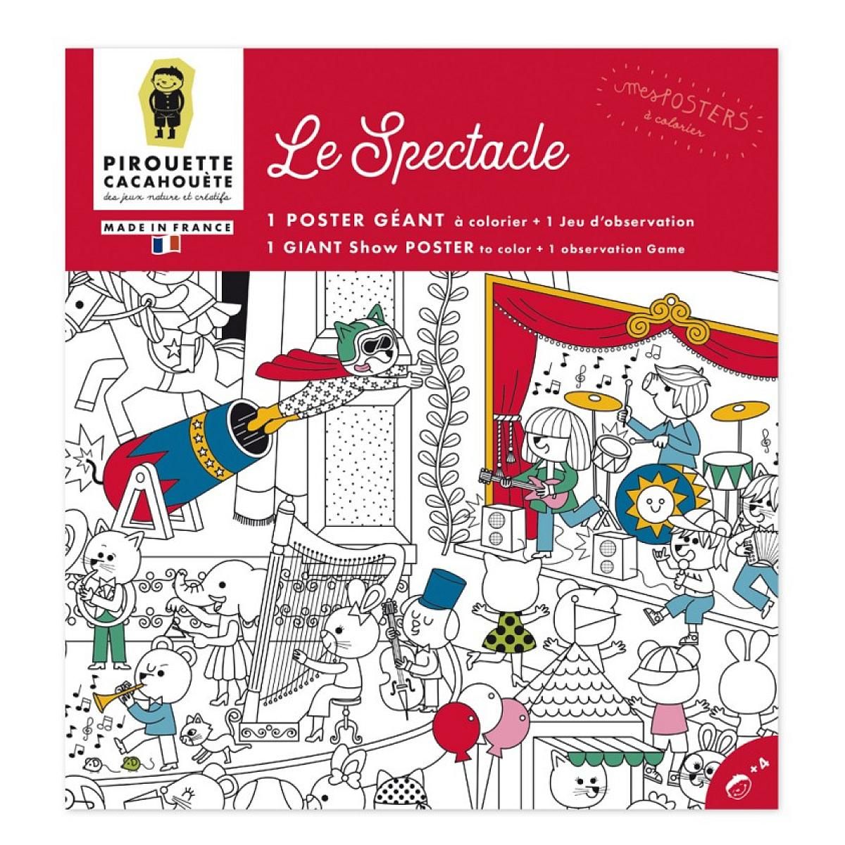 PIROUETTE CACAHOUETE Poster Geant - Coloriage - Le Spectacle
