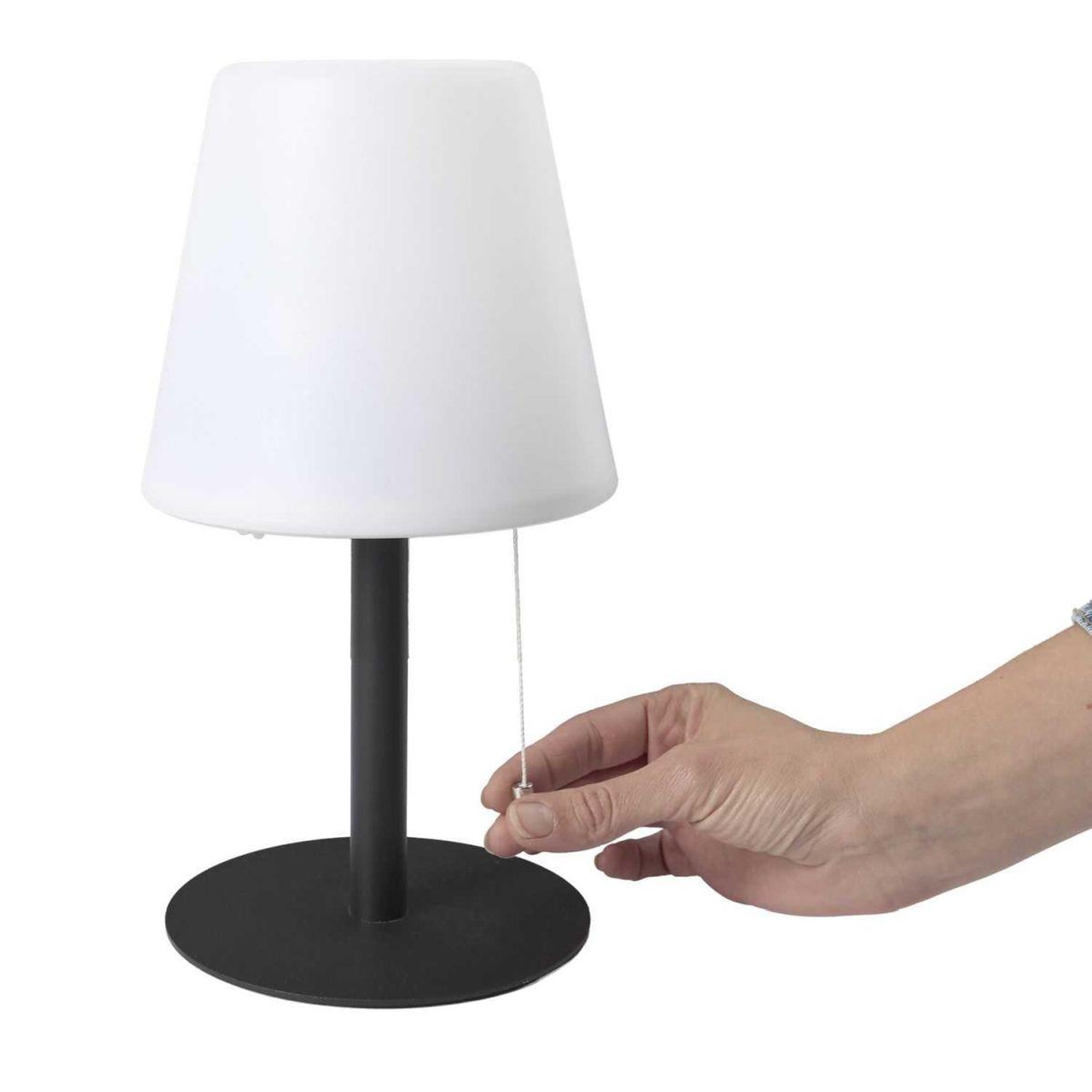 Voir la diapositive 3 : The Home Deco Factory Lampe à poser intérieur & extérieur  led  30cm gris