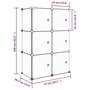 Voir la diapositive 6 : VIDAXL Armoire de rangement pour enfants avec 6 cubes Rose PP
